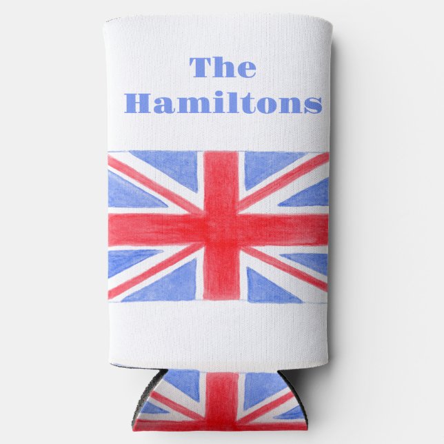 Union Jack British Flag Großbritannien Selters Dosenkühler (Vorderseite)