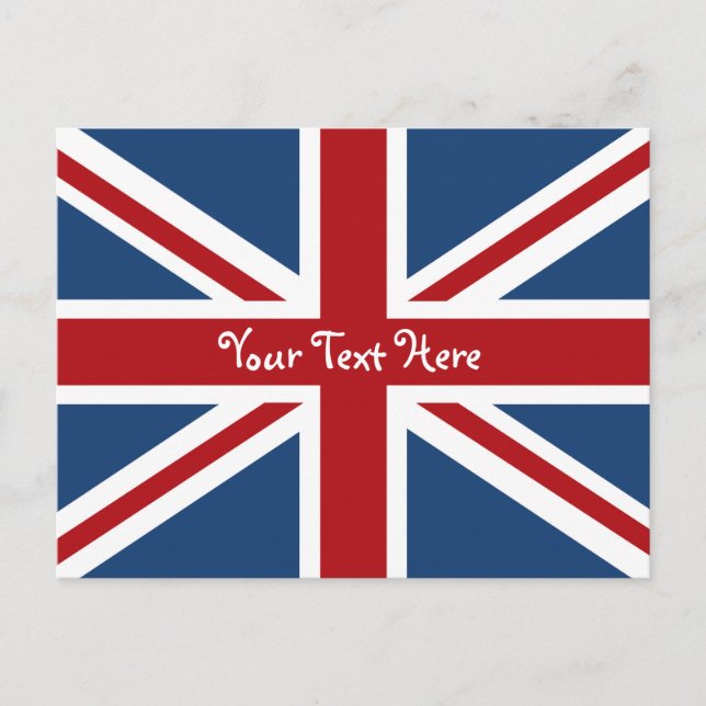Union Jack British Flag Postkarte (Vorderseite)