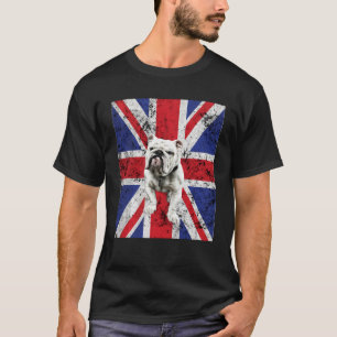 Union Jack Bulldog England Vereinigtes Königreich T-Shirt