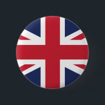 Union Jack Button<br><div class="desc">Die Standard-Flagge für das Vereinigte Königreich ist die Union Jack. Die Fahne enthält rote und weiße Kreuze auf blauem Hintergrund, die drei weitere Flaggen Großbritanniens miteinander kombinierten: das rote Kreuz von Saint George des Königreichs England, das weiße Kreuz von Saint Andrew für Schottland und das rote Kreuz von Saint Patrick...</div>