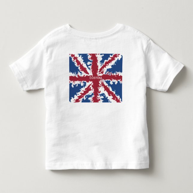 Union Jack Custom typografisches top ,UK Liquid Ar (Rückseite)
