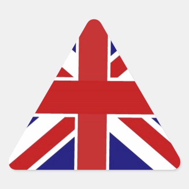 Union Jack Dreieckiger Aufkleber (Vorderseite)