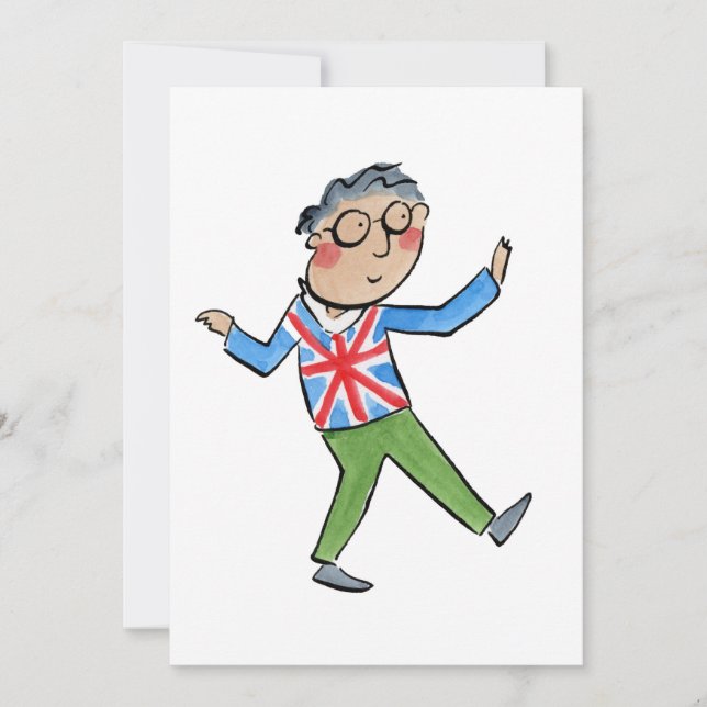 Union Jack Einladung (Vorderseite)