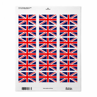 Union Jack England Flag Adressaufkleber