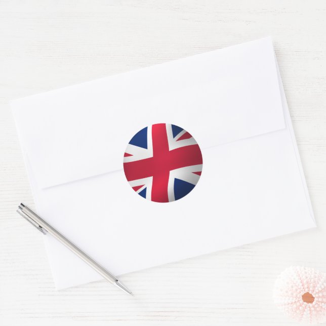 UNION JACK ENGLAND FLAG RUNDER AUFKLEBER (Umschlag)