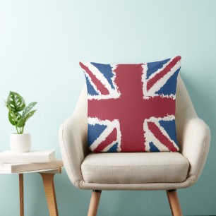 Union Jack Flag Art von Heva Weva Kissen