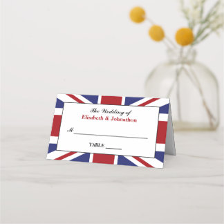 Union Jack Flag British Wedding Platzkarte