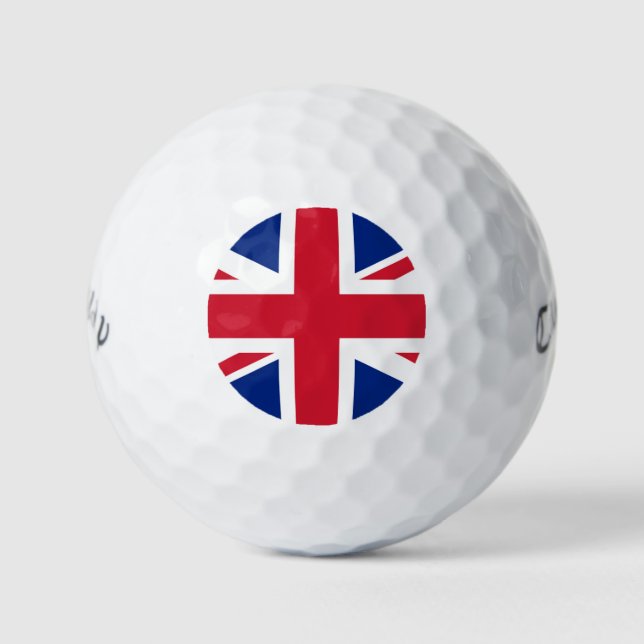 Union Jack Flag cwb gbcnt Golfball (Vorderseite)