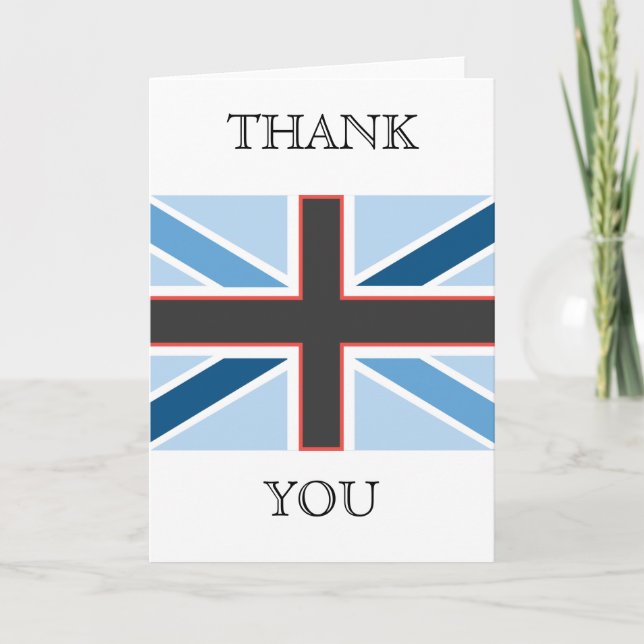 Union Jack Flag Dankeschön Karte (Vorderseite)