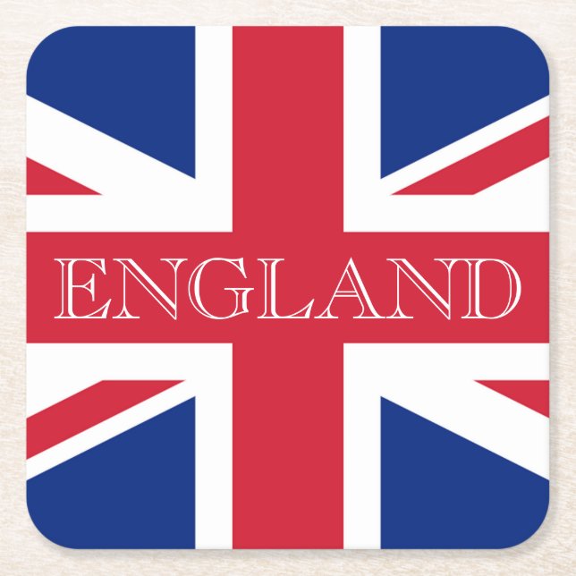 Union Jack Flag England Küste Rechteckiger Pappuntersetzer (Vorderseite)