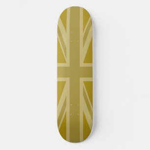 Union Jack/Flag Golds Skateboard