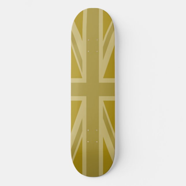 Union Jack/Flag Golds Skateboard (Vorderseite)
