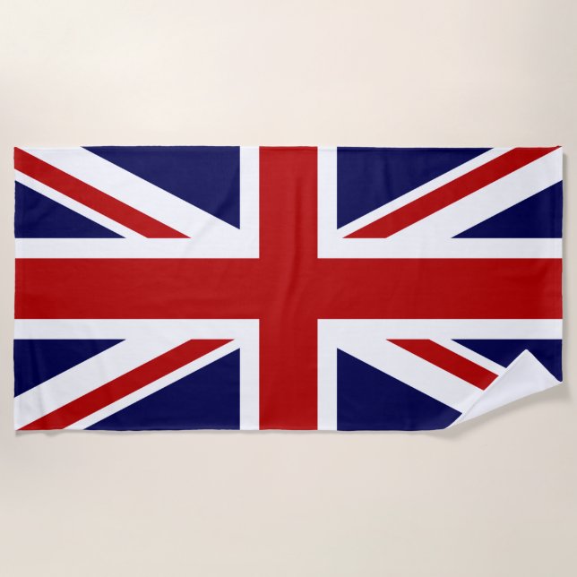 Union Jack Flag Großbritannien Strandtuch (Vorderseite)