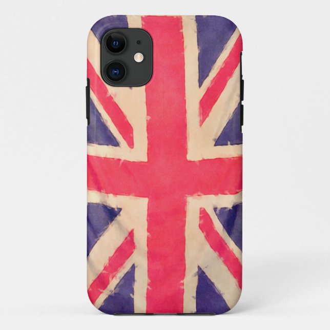 UNION JACK FLAG grunge Case-Mate iPhone Hülle (Rückseite)