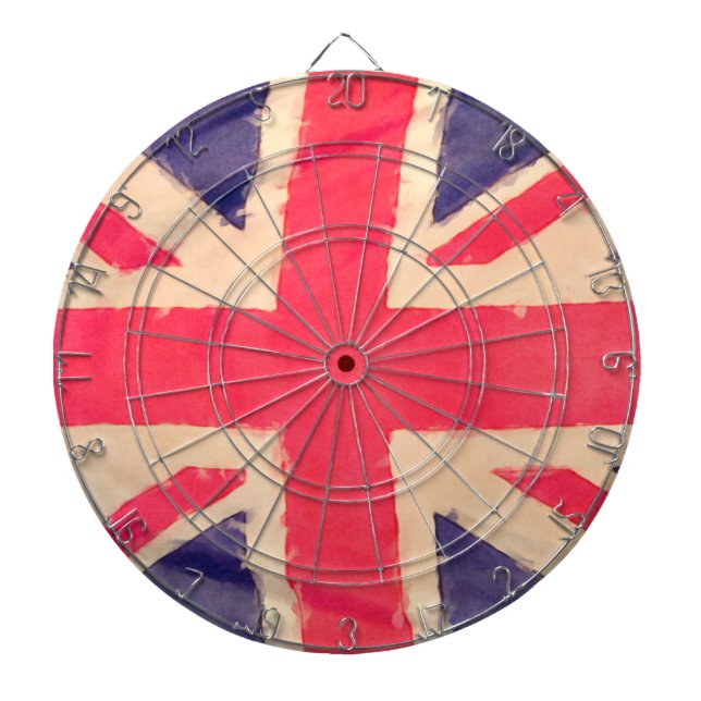 UNION JACK FLAG grunge Dartscheibe (vorne)