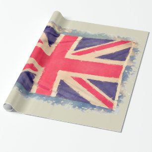 UNION JACK FLAG grunge Geschenkpapier