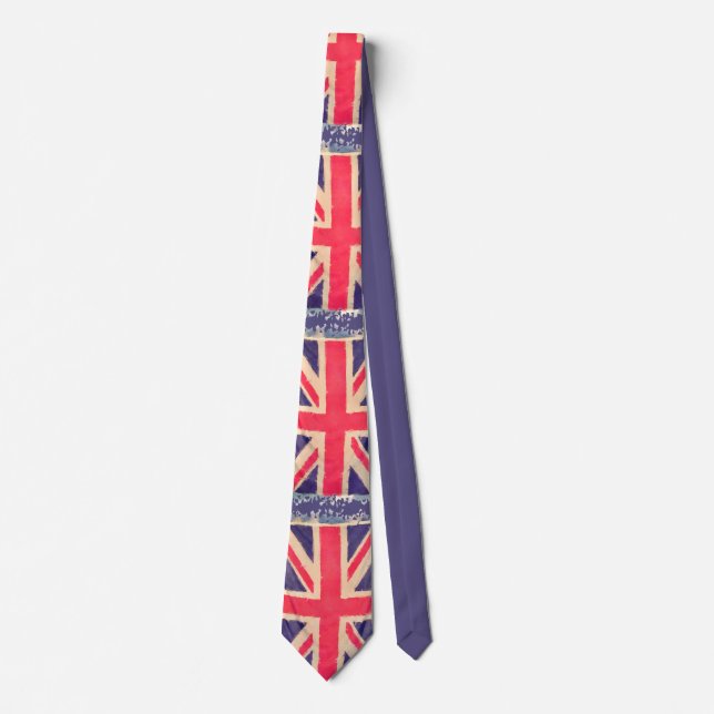 UNION JACK FLAG grunge + Ihre Idee Krawatte (Vorderseite)