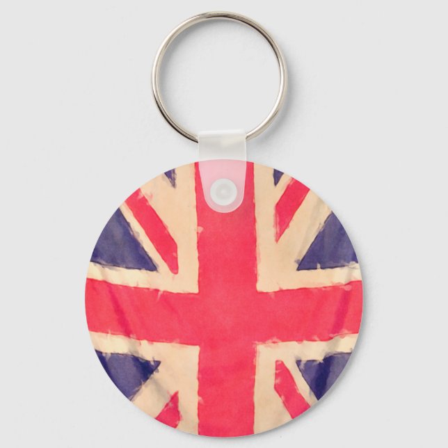 UNION JACK FLAG grunge Schlüsselanhänger (Vorderseite)