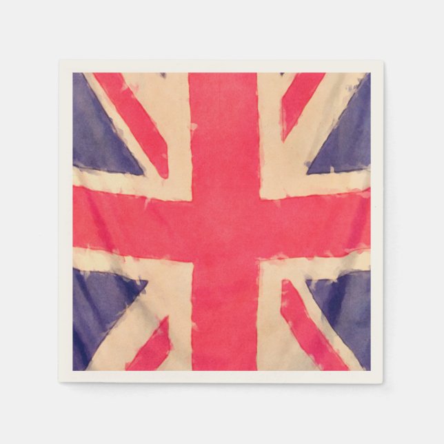 UNION JACK FLAG grunge Serviette (Vorderseite)