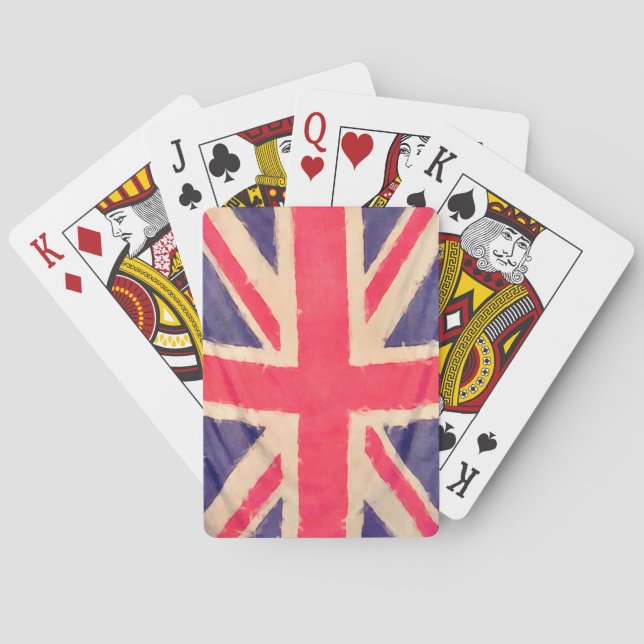 UNION JACK FLAG grunge Spielkarten (Rückseite)