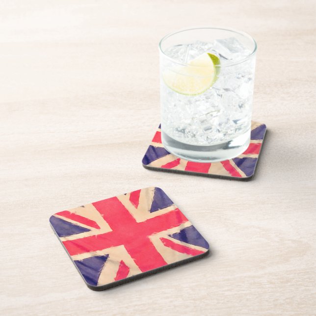UNION JACK FLAG grunge Untersetzer (Rechte Seite)