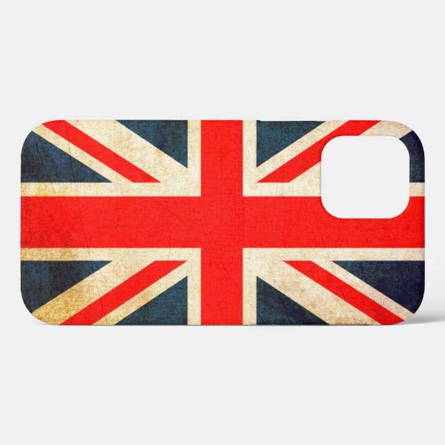 Union Jack Flag in Grunge Case-Mate iPhone Case (Rückseite (Horizontal))