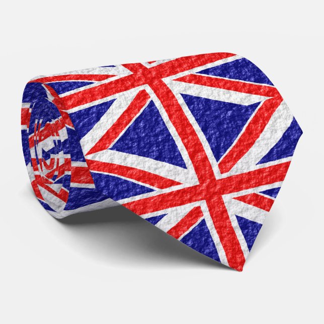 Union Jack Flag Krawatte (Gerollt)