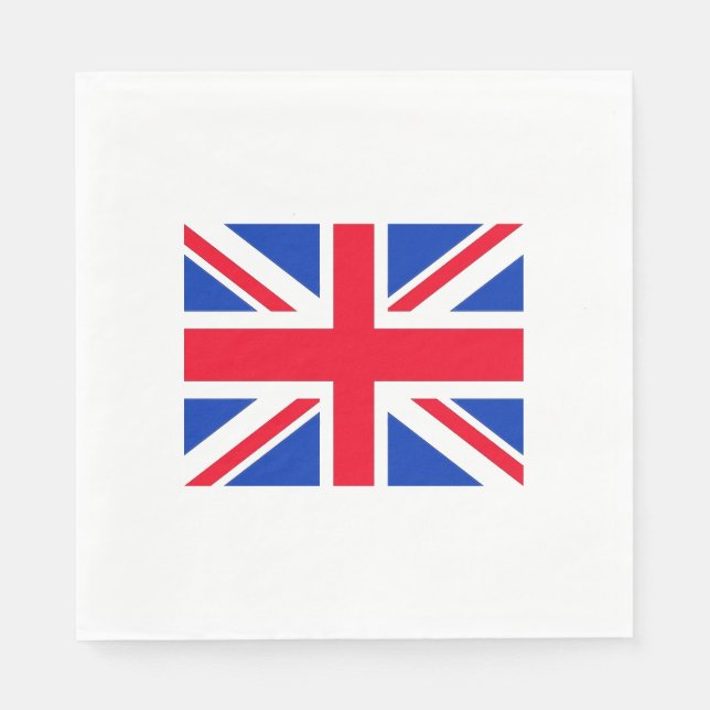 Union Jack Flag London Theme Party Paper Napkins Serviette (Vorderseite)