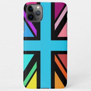 Union Jack/Flag mehrfarbig+Schwarz-Design iPhone 11Pro Max Hülle