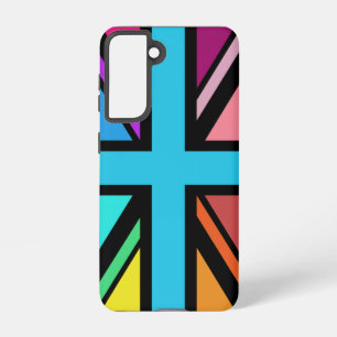 Union Jack/Flag mehrfarbig+Schwarz-Design Samsung Galaxy Hülle