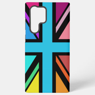 Union Jack/Flag mehrfarbig+Schwarz-Design Samsung Galaxy Hülle
