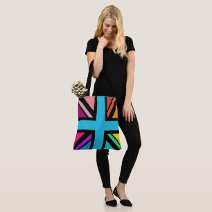 Union Jack/Flag mehrfarbig+Schwarz-Design Tasche