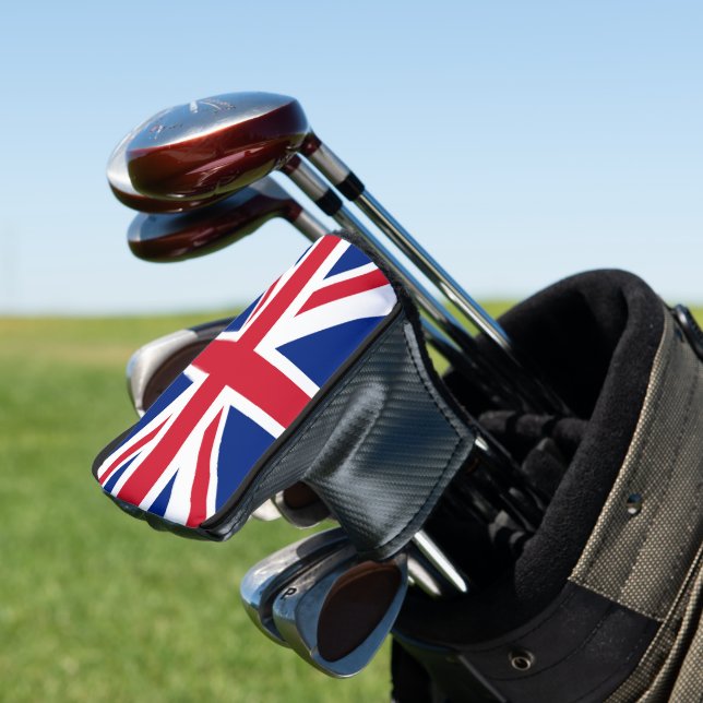 Union Jack Flag pccn Golf Headcover (In Situ)