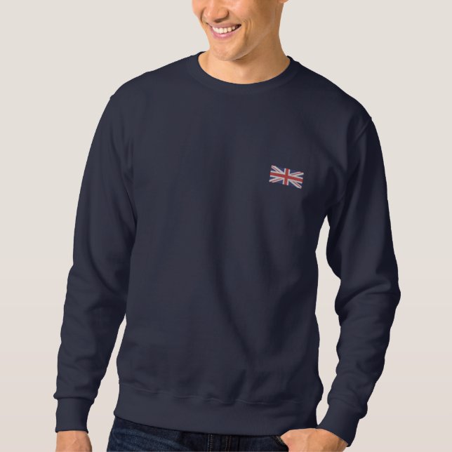 Union Jack Flag Sweatshirt - Go England! (Vorderseite)