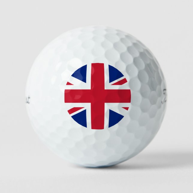 Union Jack Flag tpv1 gbcnt Golfball (Vorderseite)