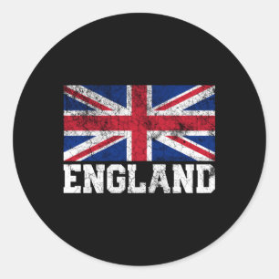 Union Jack Flag UK England Roots Runder Aufkleber
