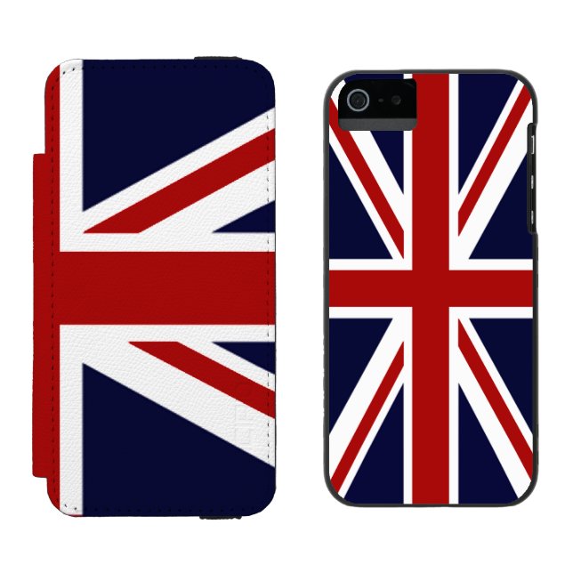 Union Jack Flag, UK Incipio iPhone Geldbeutel-Hülle (Seite an Seite)