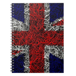 Union jack flag uk patriotic notizblock
