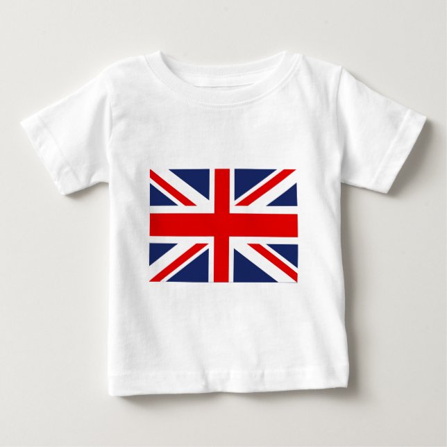 Union Jack Flag Vereinigtes Königreich Baby T-shirt (Vorderseite)