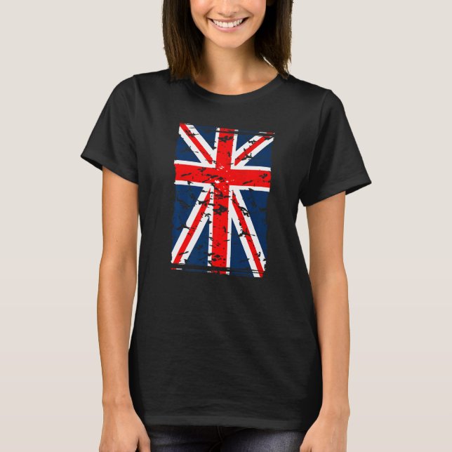 Union Jack Flag Vereinigtes Königreich Großbritann T-Shirt (Vorderseite)