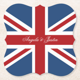 Union Jack Flag Wedding Untersetzer