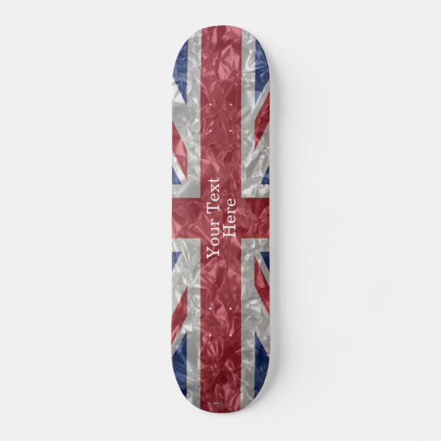 Union Jack Flag - zerknittert Skateboard (Vorderseite)