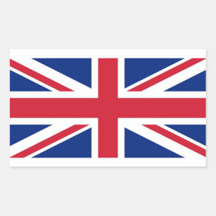 Union Jack: Flagge des Vereinigten Königreichs Rechteckiger Aufkleber