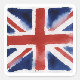 Union Jack Flaggenaufkleber Quadratischer Aufkleber