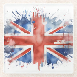union jack glass coaster glasuntersetzer