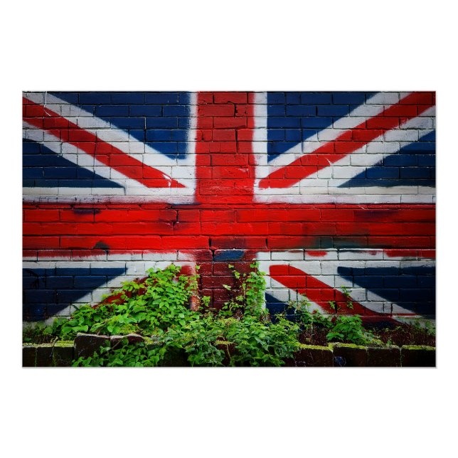 Union Jack Graffiti Flag Poster (Vorderseite)
