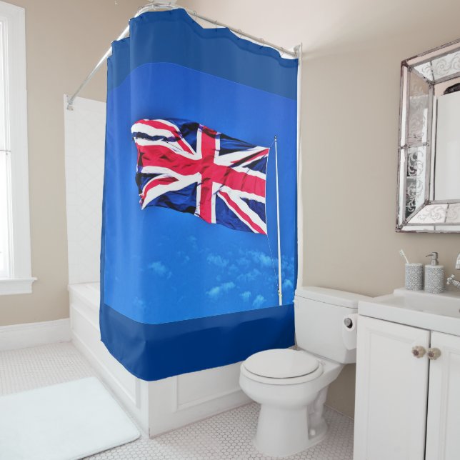 Union Jack Imitats Duschvorhang (Beispiel)