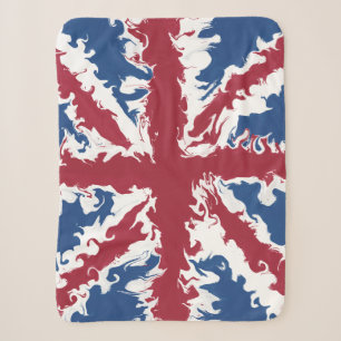 Union Jack Liquid Art Sherpadecke