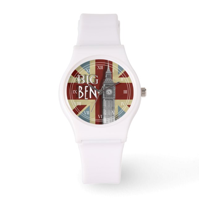 Union Jack London Big Ben Wrist Armbanduhr (Vorderseite)