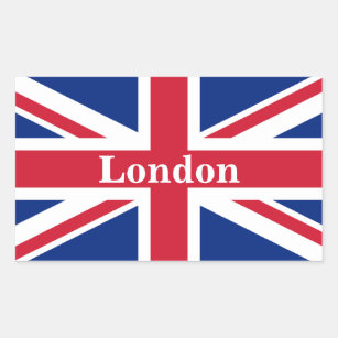 Union Jack London ~ Britische Flagge Rechteckiger Aufkleber